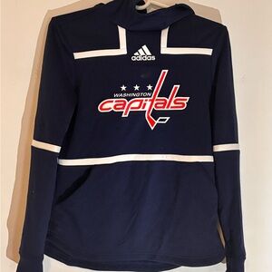 Adidas Washington Capitals Navy and White Hoodie